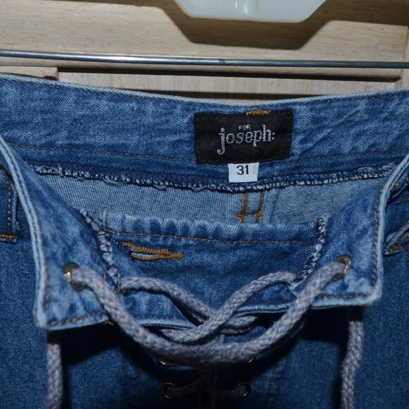 For Joseph Five Pocket Blue Jeans, Lace-Up Closure, Size 31 – New - Picture 6 of 11